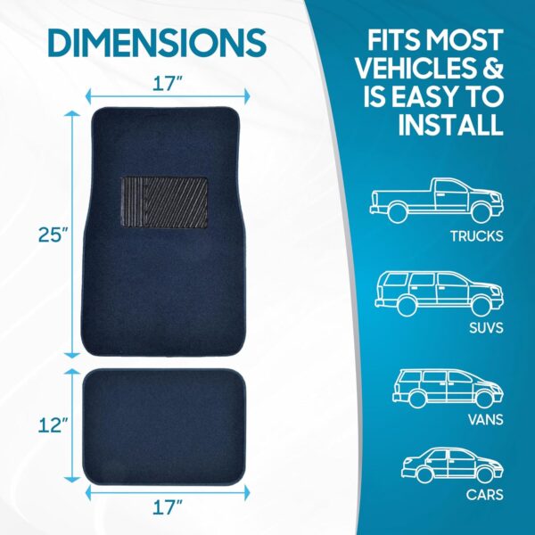 Carpet Matt 4PCS Blue MT-100-BL - Image 2